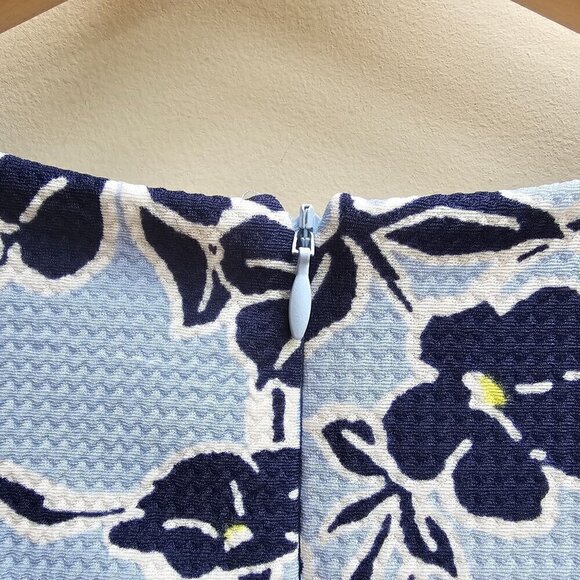 Eliza J Floral Shift Dress Light Blue & Navy Size S - Picture 8 of 12